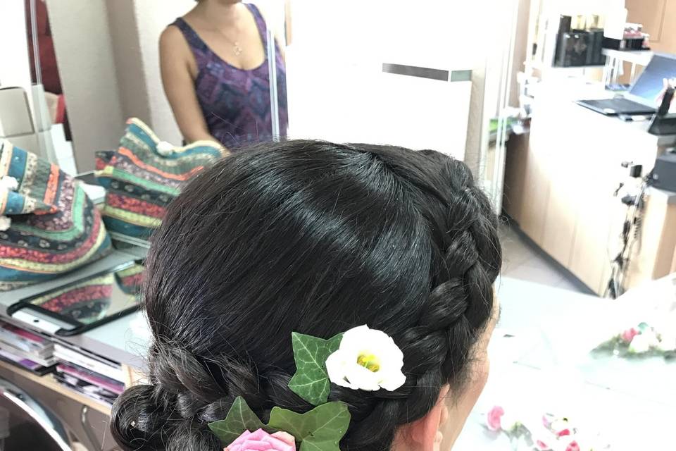 Chignon d'une mariée