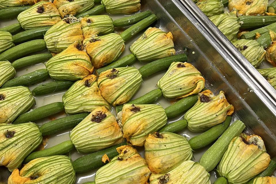 Fleurs de courgette farcies