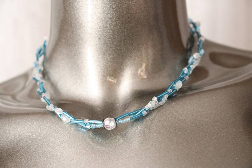 Collier Fleur Bleue