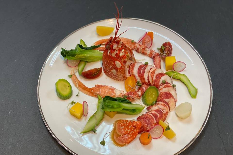 Homard en fines tranches