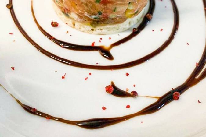 Tartare de saumon mariné, fraî