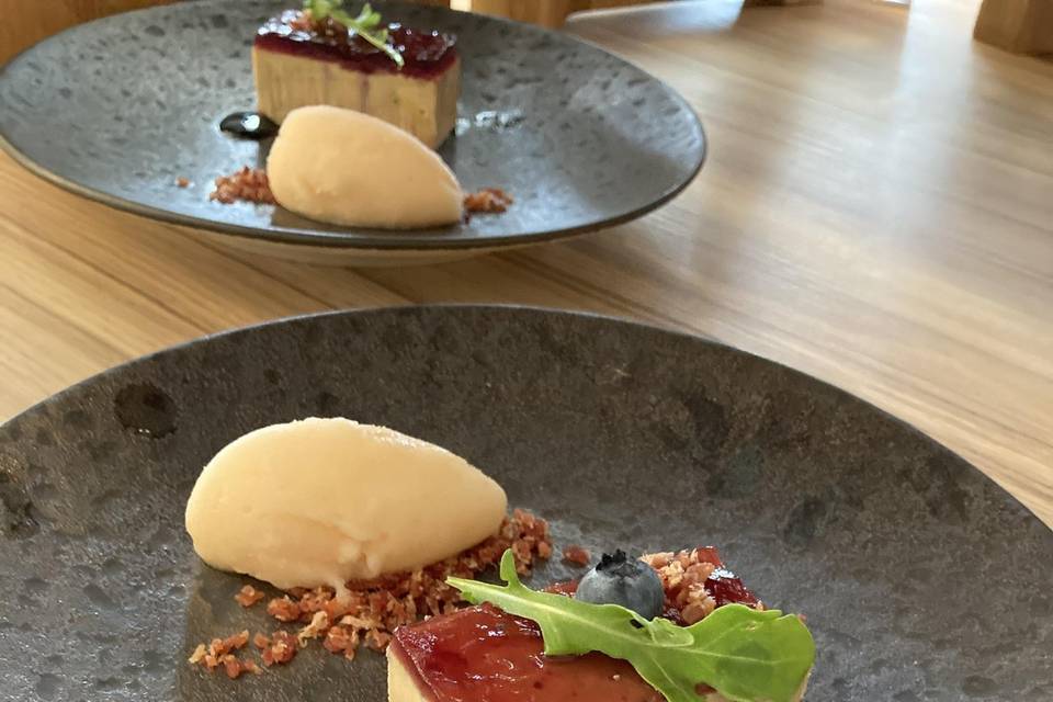 Foie gras sorbet melon