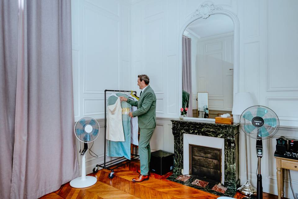 Salon avec cheminee