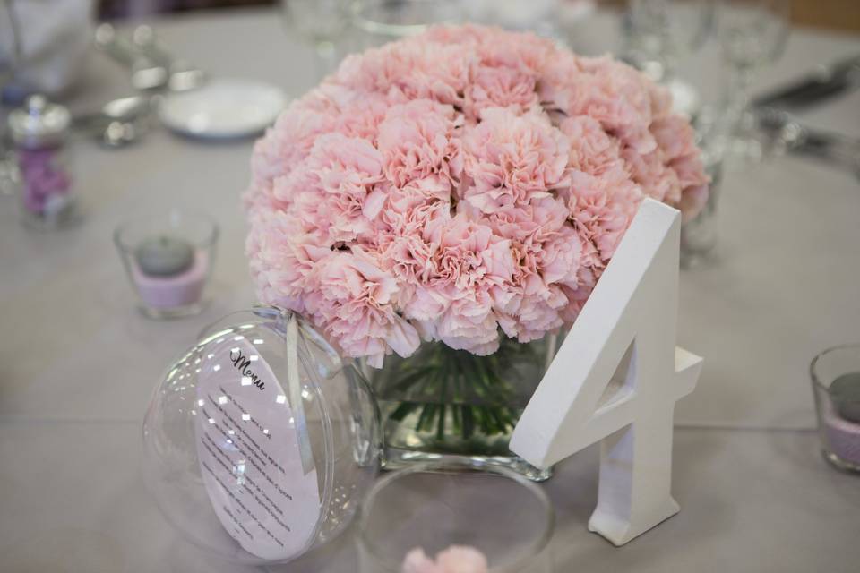 Centre de table et menu