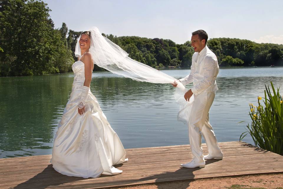 Mariés au parc de la tête d'or