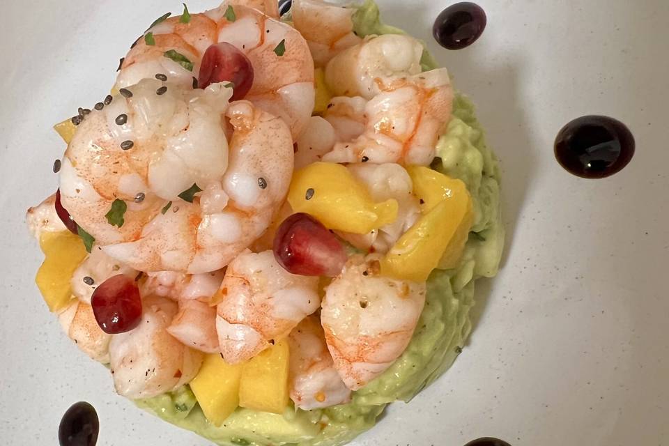 Salade avocat crevettes mangue