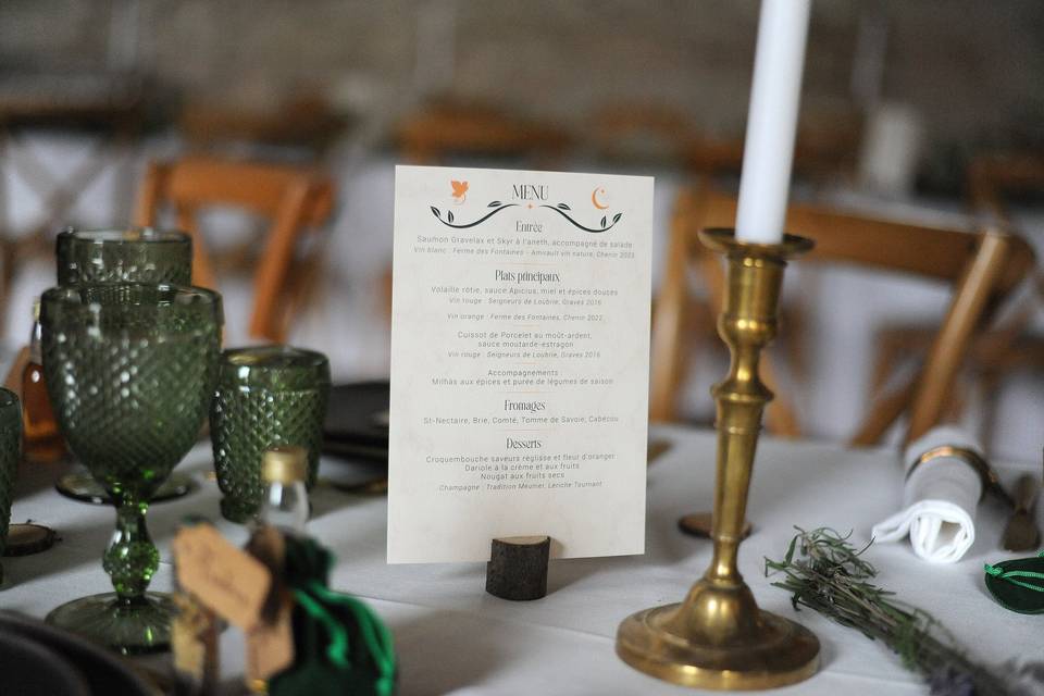 Création de Menu