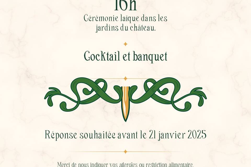 Déroulé de la cérémonie