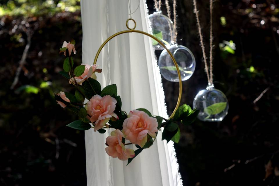 Cercle fleurs champêtre