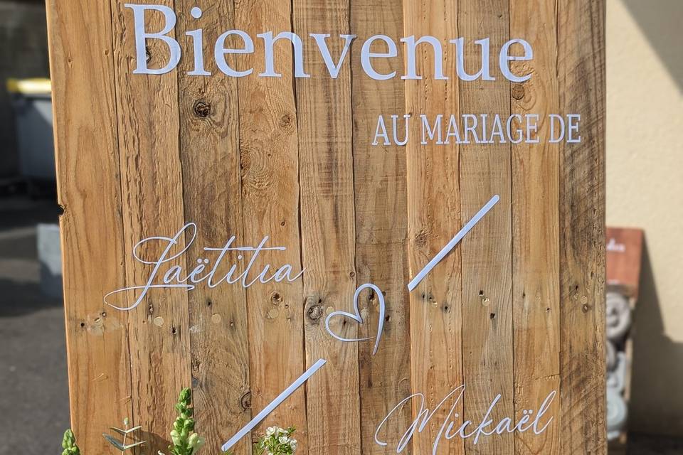 Panneau de bienvenue
