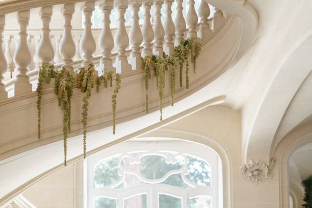 Escalier fleuri