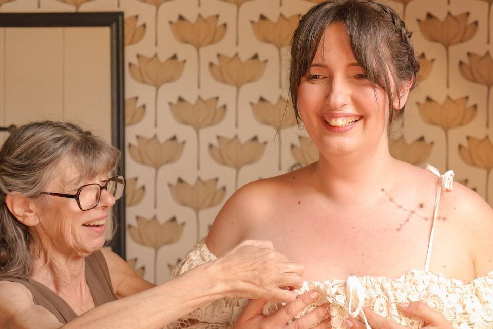 Préparatif de la mariée