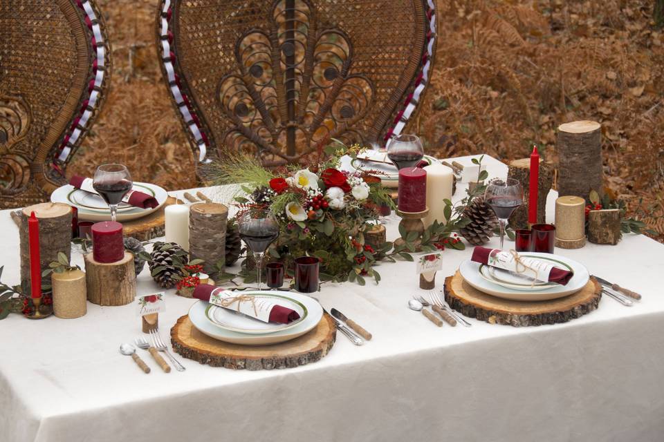 Décor de table Mariage d'hiver