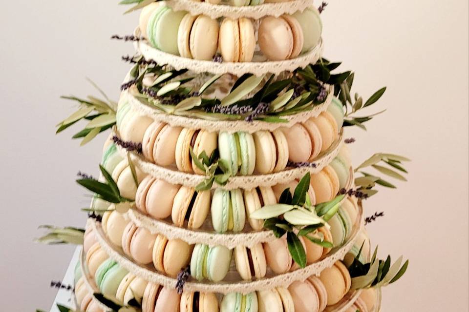 Tour de macarons personnalisé