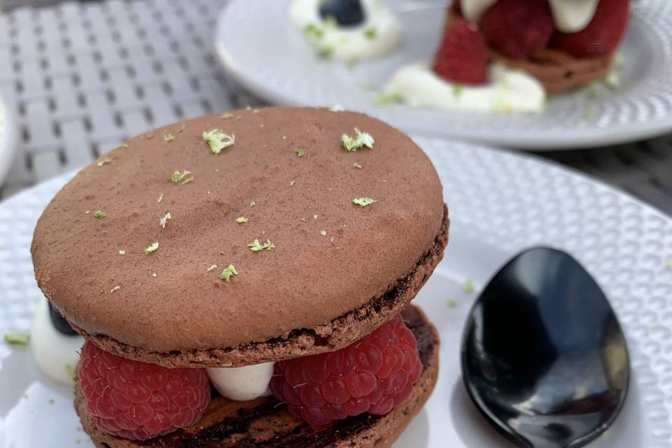 Gras macaron framboise