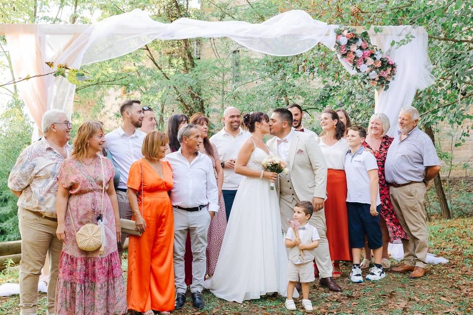 Photos au pied du donjon