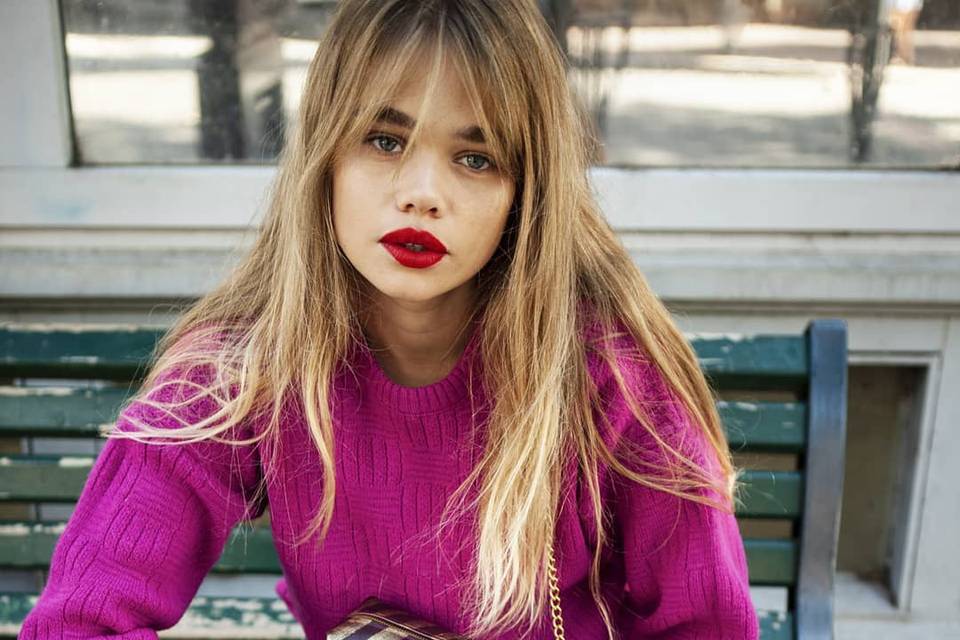 Maquillage bouche rouge