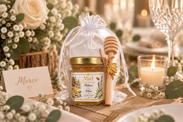 Petit pot de miel personnalisé