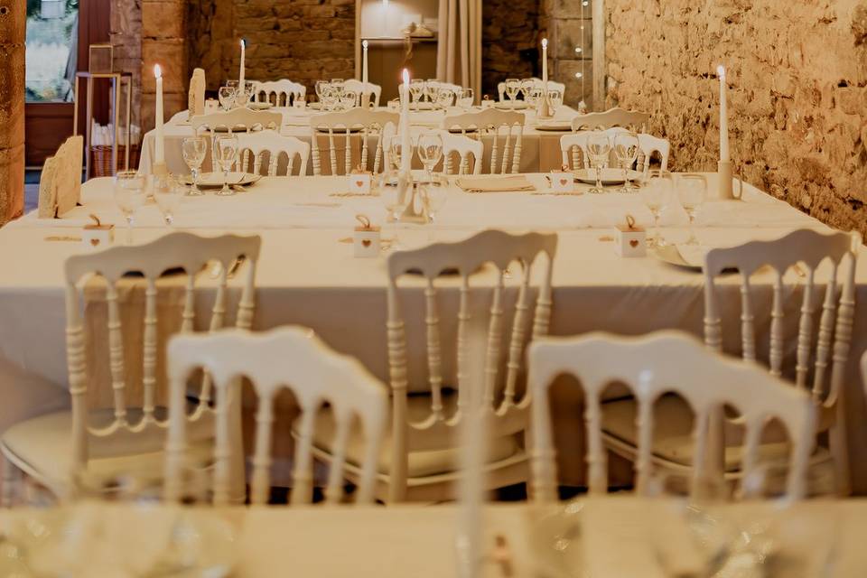 Mariage champètre beige