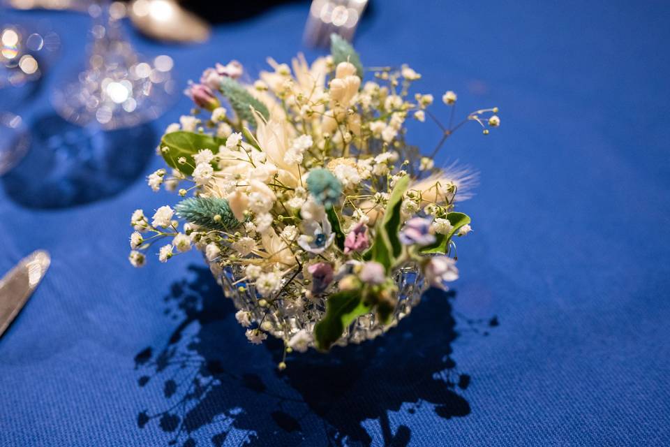 Décoration table fleurs séches