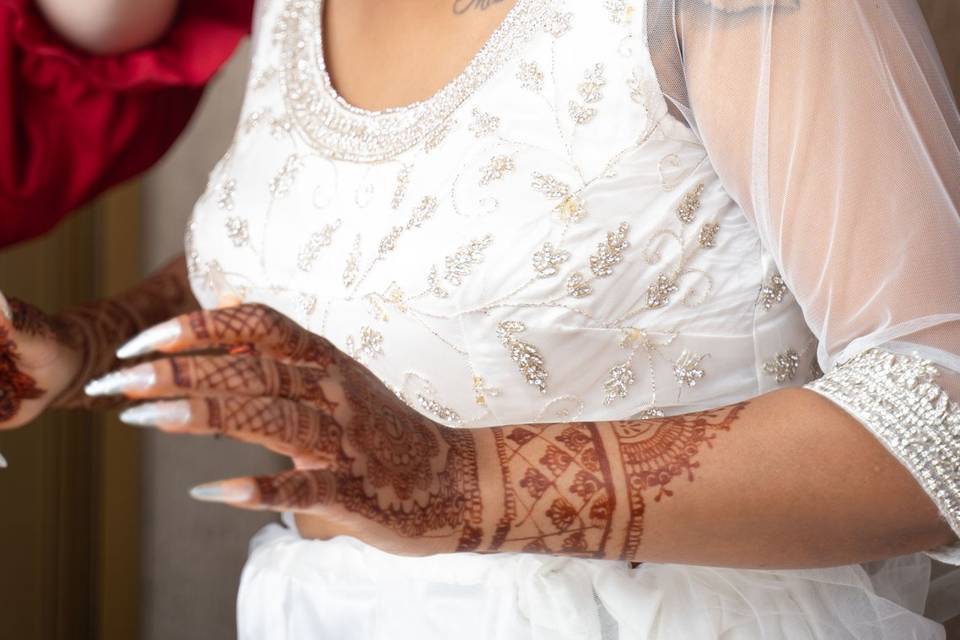 Préparatifs de la mariée