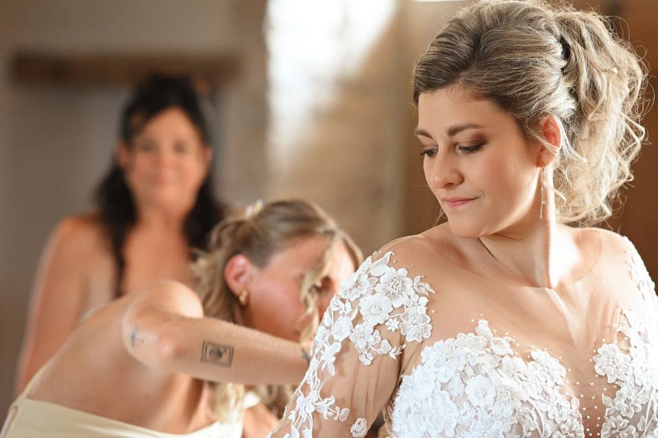 Préparatifs de la mariée