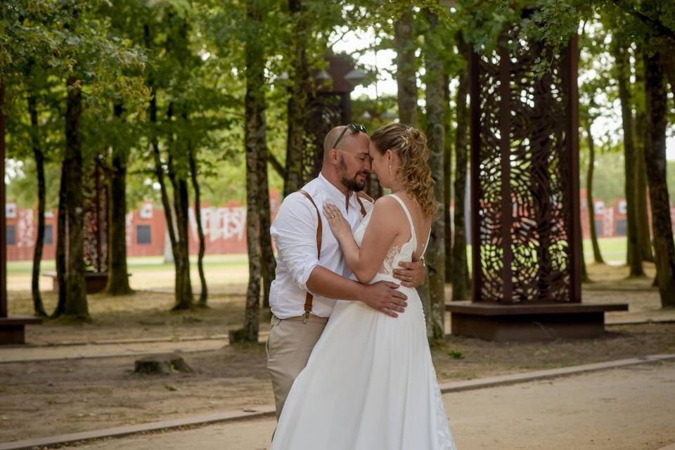 Photo de couple au Hellfest