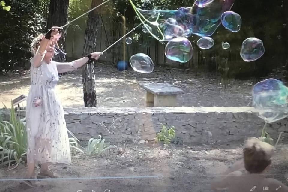 Bulles de savon géantes