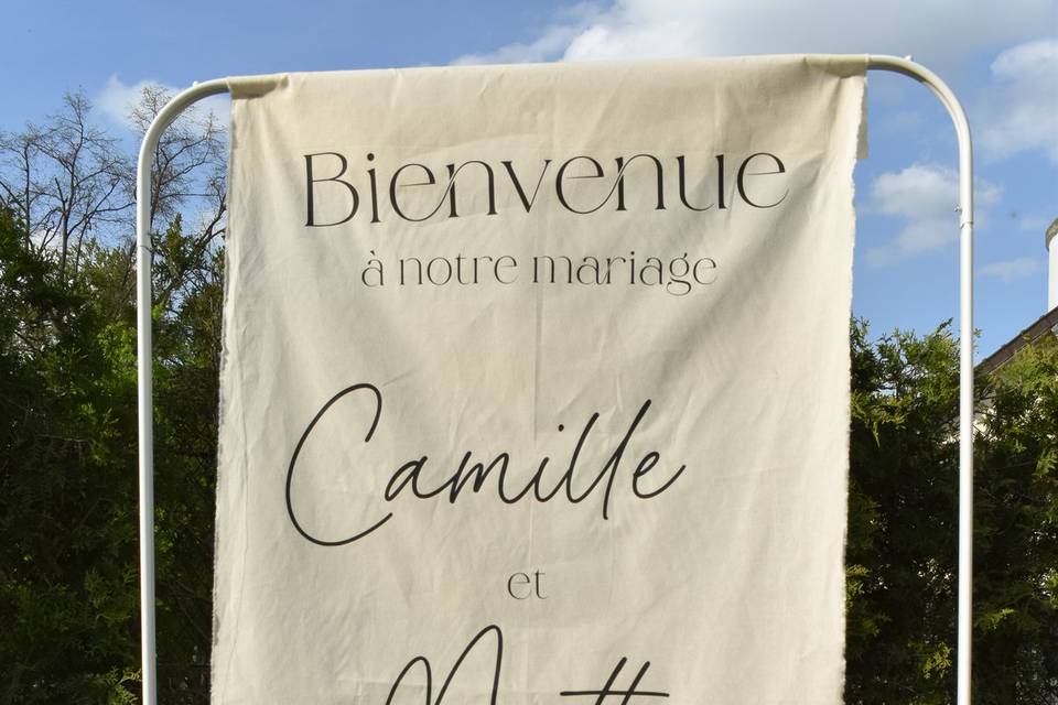 Panneau de bienvenue