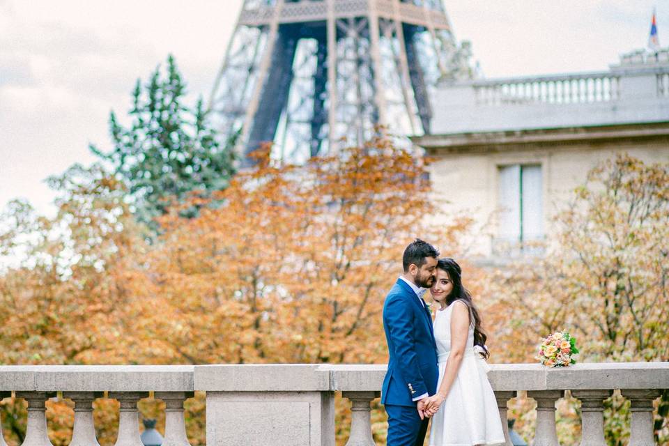 Séance de couple tour eiffel