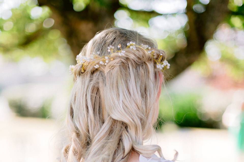 Les cheveux de la mariée