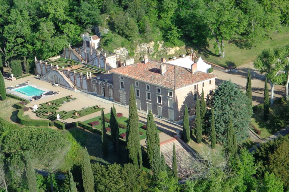 Vue aérienne côté sud