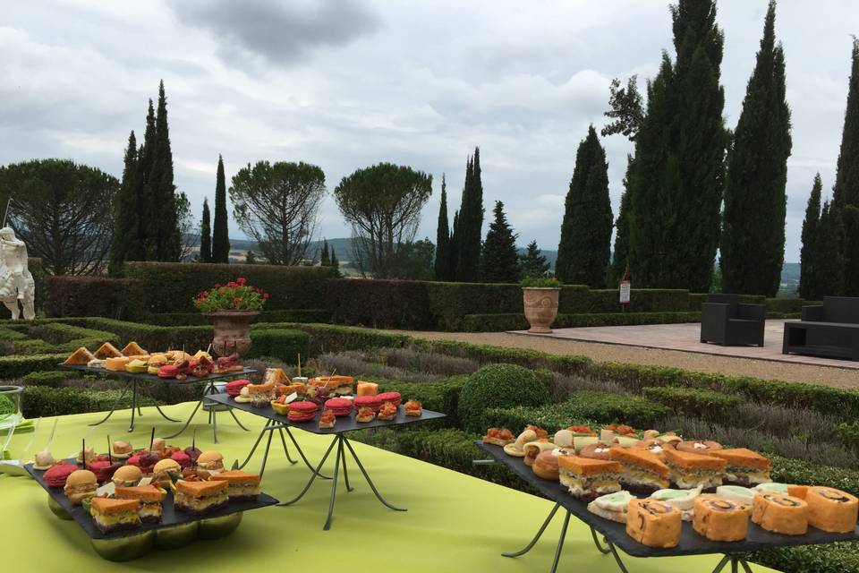 Réception dans les jardins