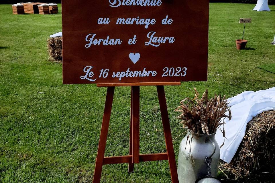 Panneau de bienvenue