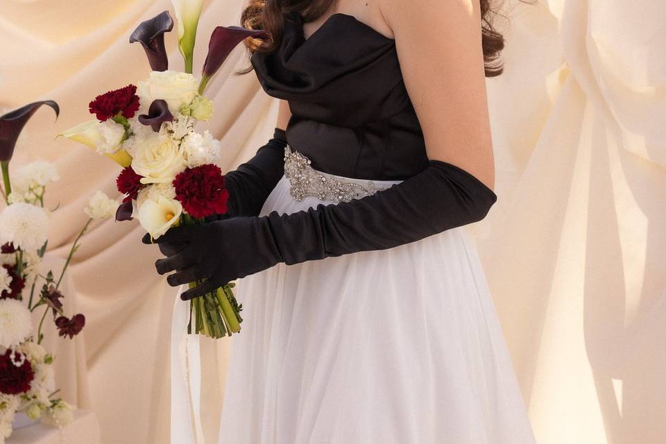 La mariée Avec son bouquet