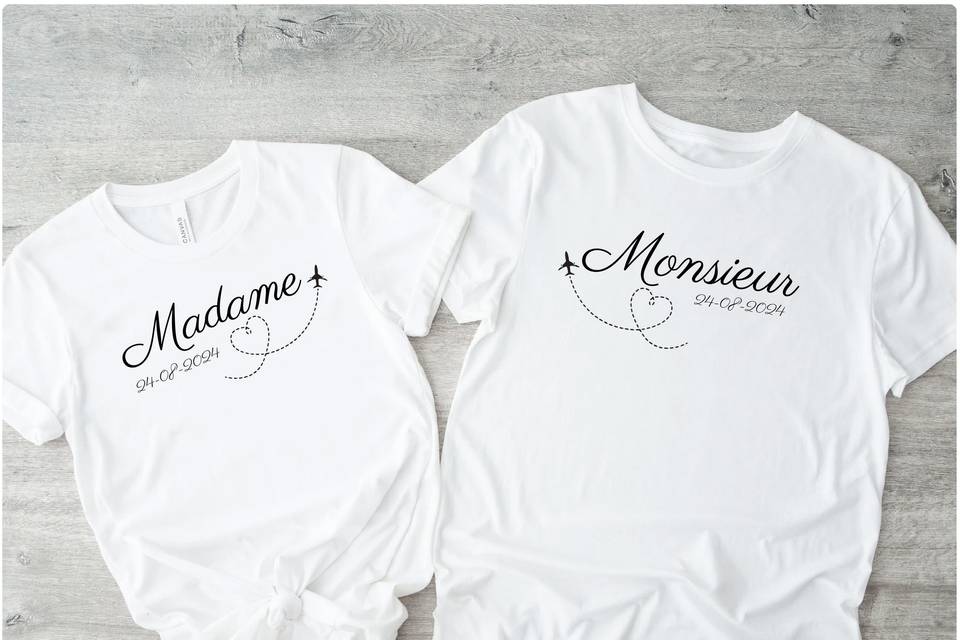 T-shirt mariage