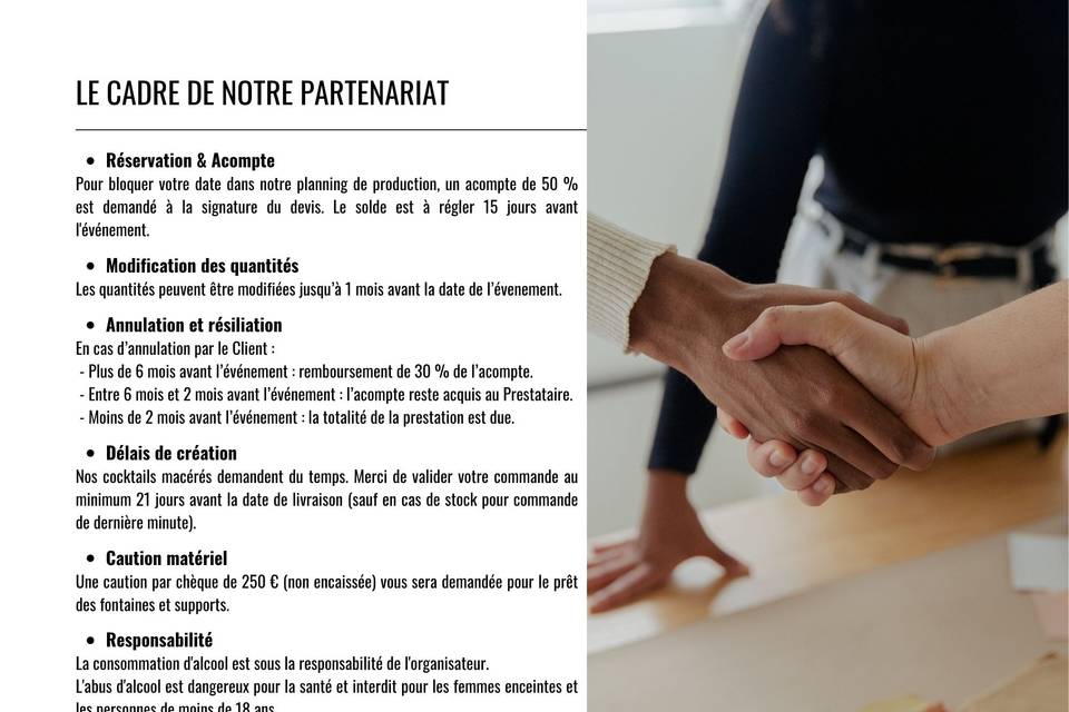 Cadre prestation
