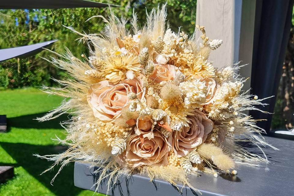 Bouquet de mariée séché