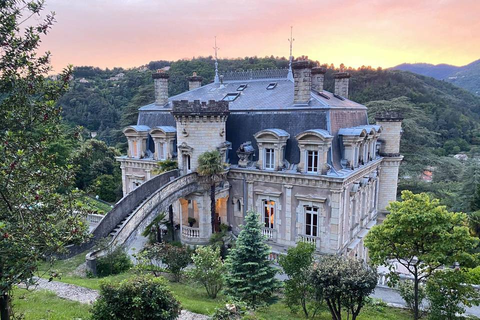 Chateau Clément couché soleil