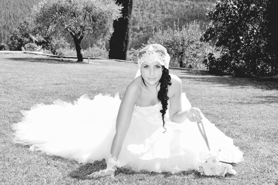 La mariée en noir et blanc