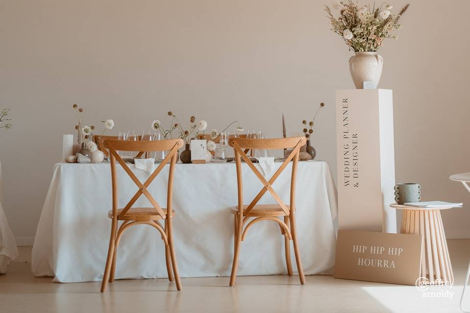 Une table minimaliste