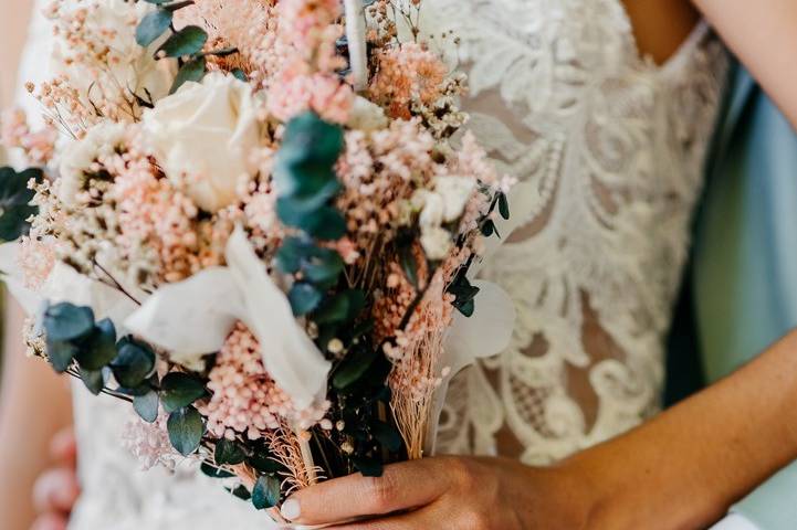 Bouquet de mariée bohème