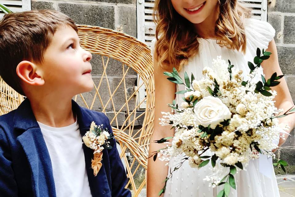 Boutonnière et bouquet