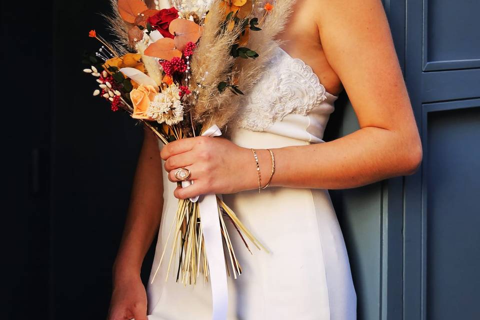 Bouquet rouge et orange