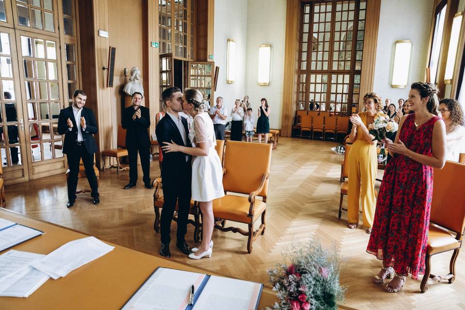 Cérémonie de mariage à la mairie