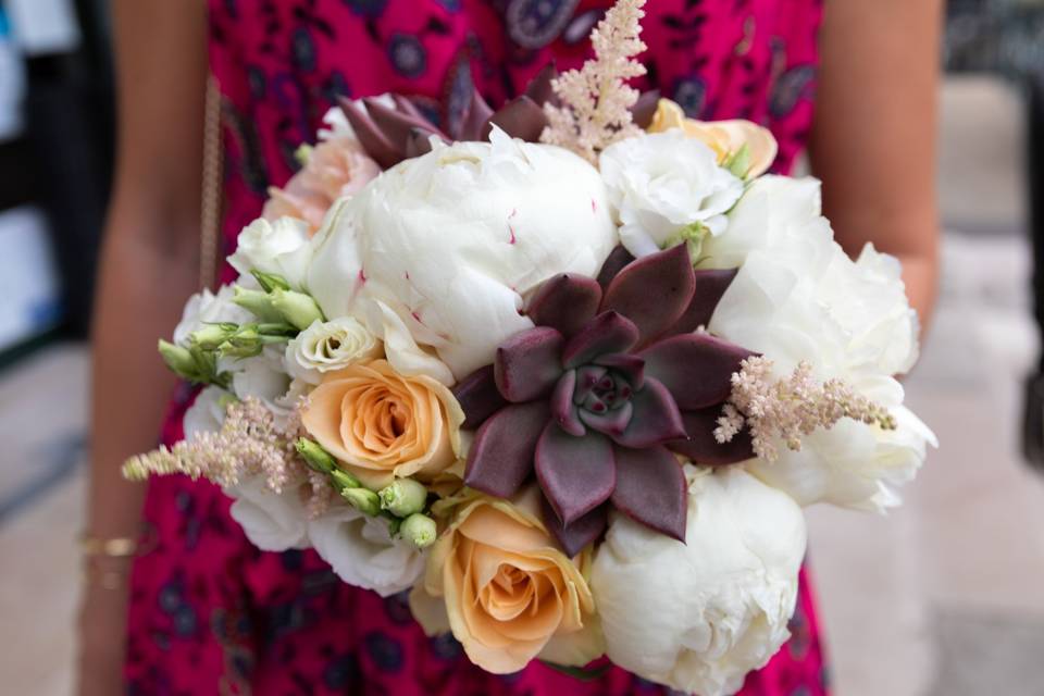 Bouquet original avec succulentes