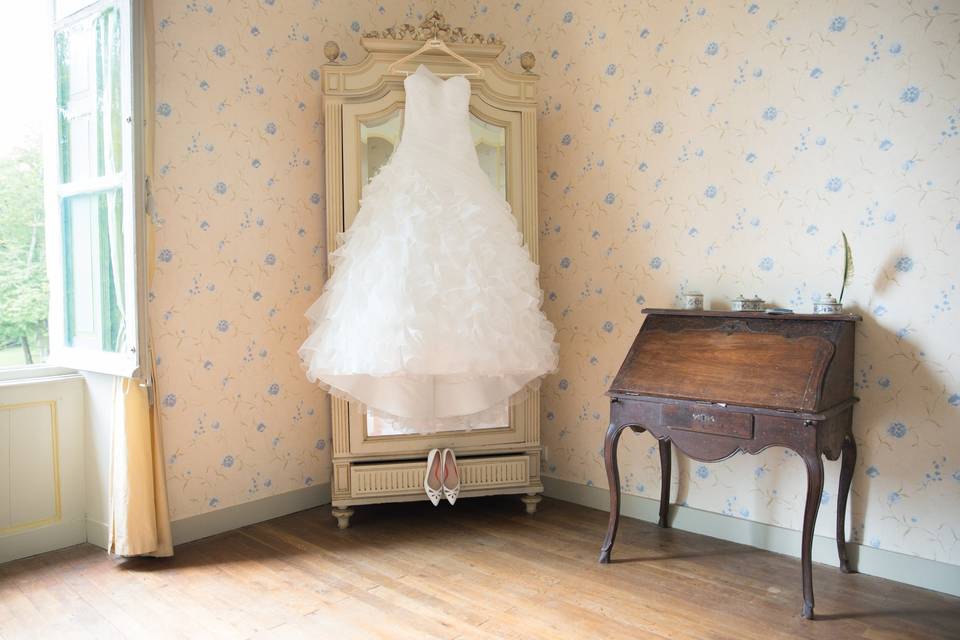 Chambre de la mariée avant la cérémonie