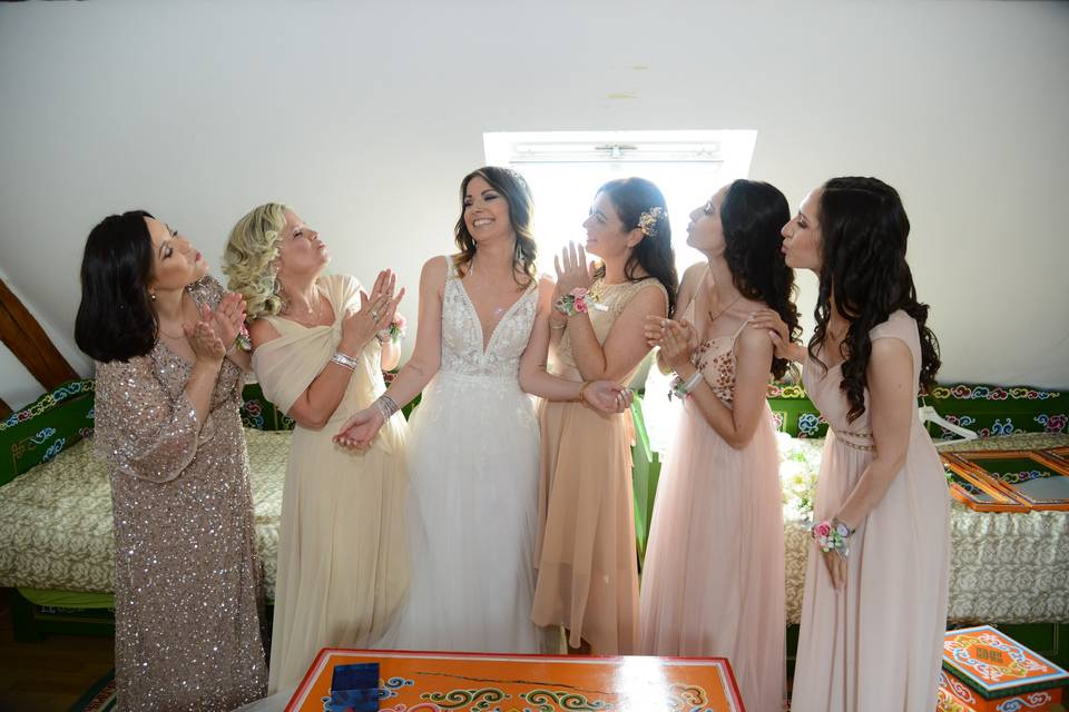Groupe de demoiselles d'honneur