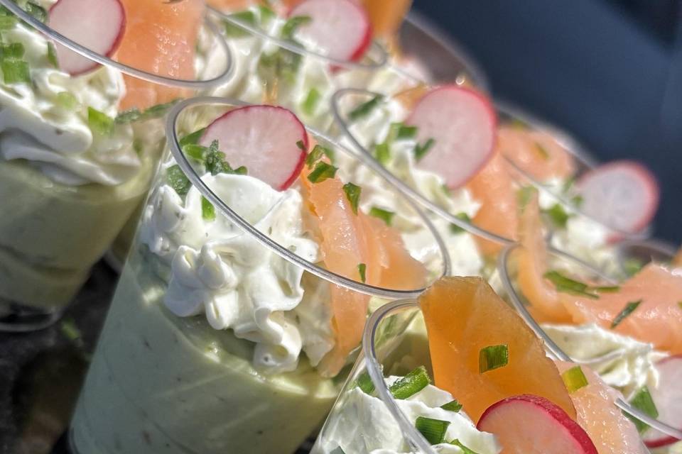 Verrine avocat fromage frais