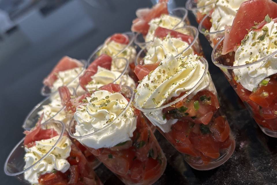 Verrine tomate burrata
